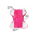 Breberky novorozenecká kalhotková plenka PAT - Lama sv. růžová, sv. růžové patentky