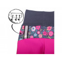 Unuo Softshellové batolecí kalhoty s fleecem vel. 80/86 - Květinky fuchsiová