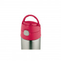 Thermos dětská termoska s brčkem růžová nerez - 355 ml