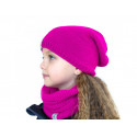 Unuo dětská pletená čepice S (45 - 48 cm) - fuchsiová