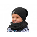 Unuo dětská pletená čepice M (49 - 52 cm) - černá