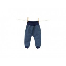 Breberky softshellové kalhoty vel. 80/86 - Modrý melír