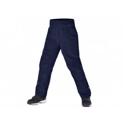 Unuo softshellové kalhoty s fleecem Cool vel. 122/128 - žíhaná tm. modrá