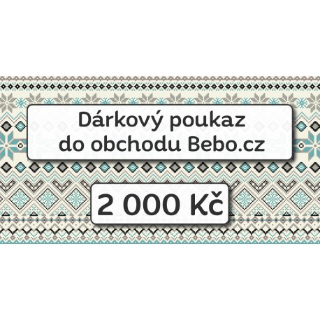 Dárkový poukaz na nákup za 2 000 Kč