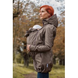 Loktu She Softshellový kabát na nošení děti - hnědý melír vel. 46