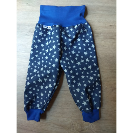 Tynka Softshellové kalhoty s flísem vel. 86/92 - Hvězdy na modré