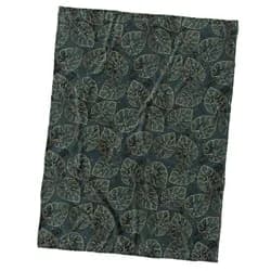 Carbotex deka z mikrovlákna (coral fleece) LISTY, tmavě zelená, 150x200cm