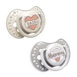 LOVI Dudlík silikonový dynamický I LOVE 3-6m 2ks