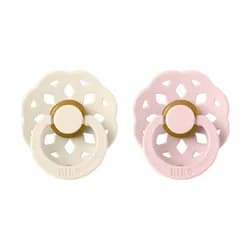 BIBS Boheme dudlíky z přírodního kaučuku 2ks vel.2 - Ivory / Blossom