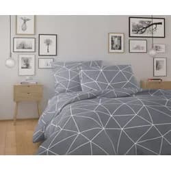 Kvalitex Bavlněné povlečení NORDIC COLLECTION 220x200 + 2x 70x90 cm - GRID šedé