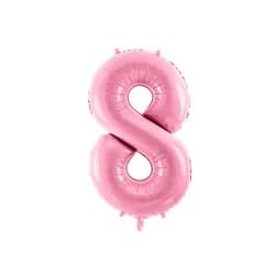 PCo Balónek fóliový "8" - růžová