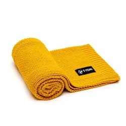 ESECO Pletená deka 80x100cm - mustard