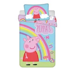 Jerry Fabrics Bavlněné povlečení 140x200 + 70x90 cm - Prasátko Peppa "PEP016"