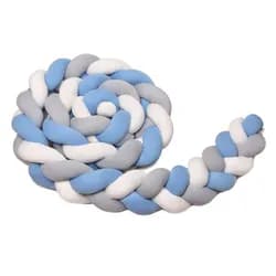 T-Tomi Pletený mantinel 180cm -  white + grey + blue