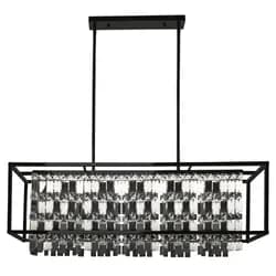 TooLight Závěsná křišťálová lampa QUADRA černá