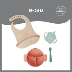 Babymoov Silikonová jídelní sada LEARN´ISY KIT - Fox
