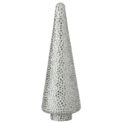 Stříbrno - bílý skleněný stromek  Mosaic - Ø 13*41cm J-Line by Jolipa