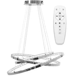 TooLight Křišťálové stropní svítidlo na dálkové ovládání LED APP772-3CP stříbrné