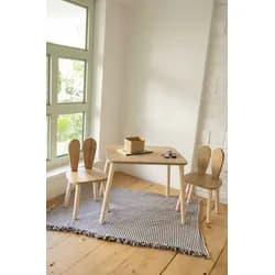 Dětská sada stolečku a 2 ks židliček Bunny Two Chair Set - Brown