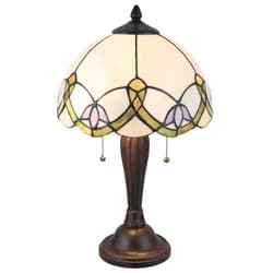 Stolní lampa Tiffany - 12.5*35 cm 1x E14 / Max 40W Clayre & Eef