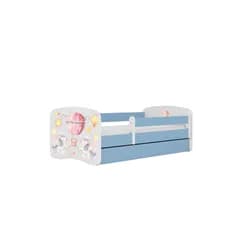 Kocot kids Dětská postel Babydreams balón modrá, varianta 80x180, se šuplíky, s matrací