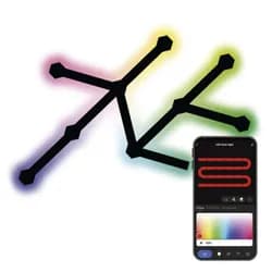 EMOS Nástěnné LED svítidlo GoSmart Lines 9 dílů vícebarevné/černé