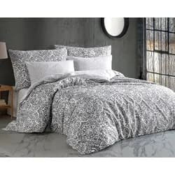 BedTex Povlečení HANZADE ČERNÉ, ornamenty, bavlna hladká, 140x200cm + 70x90cm