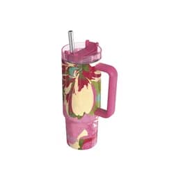 Quokka Nerezový termohrnek s brčkem Stream Pink Flambe 950 ml