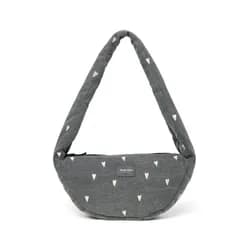 Studio Noos Denim Mini Cross Body Bag Grey Hearts