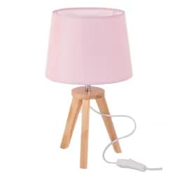 Atmosphera for kids Noční lampa do dětského pokoje nebo ložnice 31 cm růžové dřevo a tkanina růžová 127252A