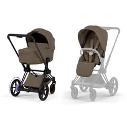 Cybex e-Priam Comfort kompletní kočárek 2026 - Matt Black / Coconut Brown