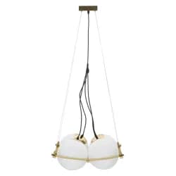 Mauro Ferretti Závěsný lustr Japany 45 cm zlatý/bílý
