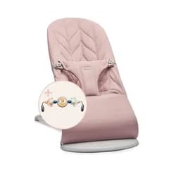 BABYBJORN Lehátko BabyBjörn Bouncer Bliss Dusty Pink Petal Woven s hračkou Googly Eyes Pastel