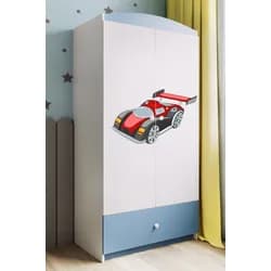 Kocot kids Dětská skříň Babydreams 90 cm formule jedna modrá