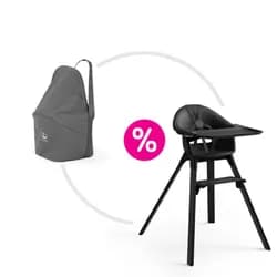 STOKKE® Clikk™ Jídelní židlička + přepravní taška ZDARMA - Midnight Black