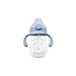 KikkaBoo Hrnek se silikonovým pítkem 300ml 6m+ Bear with me Blue