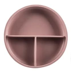 ZOPA Silikonový dělený talířek s přísavkou - Old Pink
