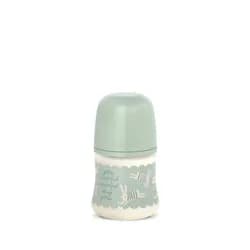 Suavinex Kojenecká láhev WONDERLAND NEW 150ml FYZIOL PRŮTOK S - zelený králík