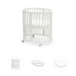 STOKKE® Sleepi™ Mini V3 + matrace + prostěradlo - White