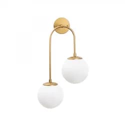 Opviq Nástěnná lampa Jevel I zlatá/bílá