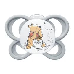 NUK Perfect Match Air Dudlík Medvídek Pú GREY 0-6m 1ks v boxu