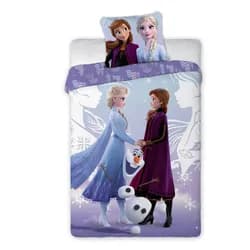 Bavlněné detské povlečení FROZEN 140x200cm Bavlněné detské povlečení FROZEN 140x200cm - 140x200 cm - 1x polštář 1x přikrývka - zip - Modrá světla