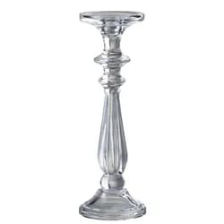 Skleněný transparentní svícen Tibo large - Ø 10*30cm J-Line by Jolipa