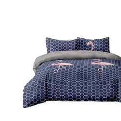 Povlečení z mikrovlákna AmeliaHome Basic Flamis modro-šedé, velikost 155x220*2+80x80*2
