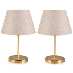 Opviq Sada 2 stolních lamp Deno III krémová