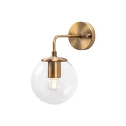 Opviq Nástěnná lampa Viran vintage zlatá/čiré sklo