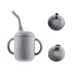 ZOPA Silikonový hrníček 2v1 - Dove Grey