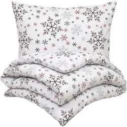 4Home Povlečení mikroflanel Snowflakes, 140 x 220 cm, 70 x 90 cm