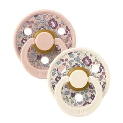 BIBS x LIBERTY Colour dudlíky z přírodního kaučuku 2ks vel. 2 - Ivory / Blush