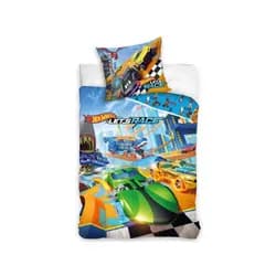 Carbotex Bavlněné povlečení 140x200 + 70x90 cm - Hot Wheels "Let´s Race"